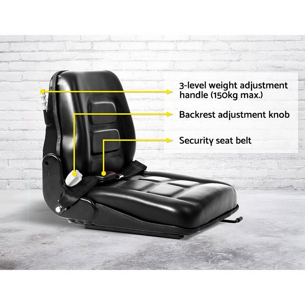 Automotive Parts: Giantz Tractor Seat Forklift Excavator Universal Backrest Truck PU Chair