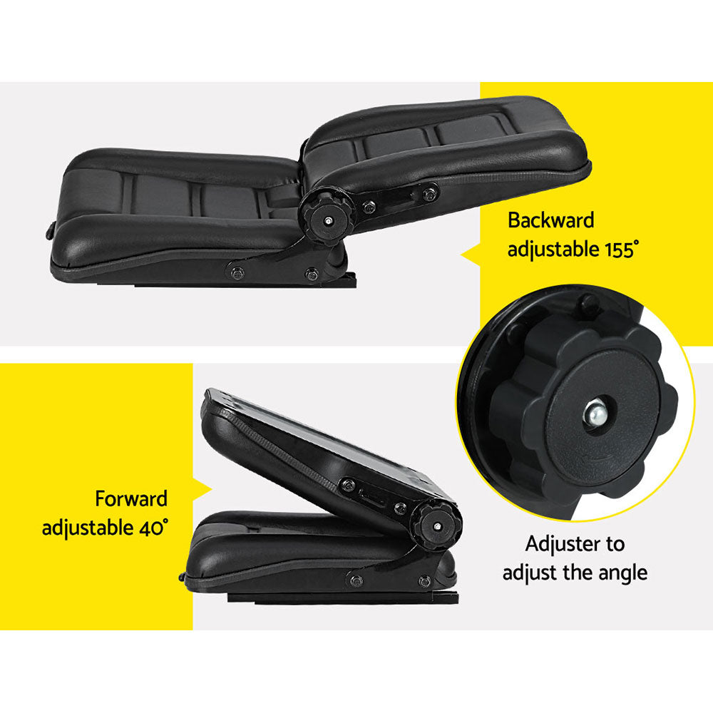 Automotive Parts: Giantz Tractor Seat Forklift Excavator Truck Backrest Chair Adjustable Universal