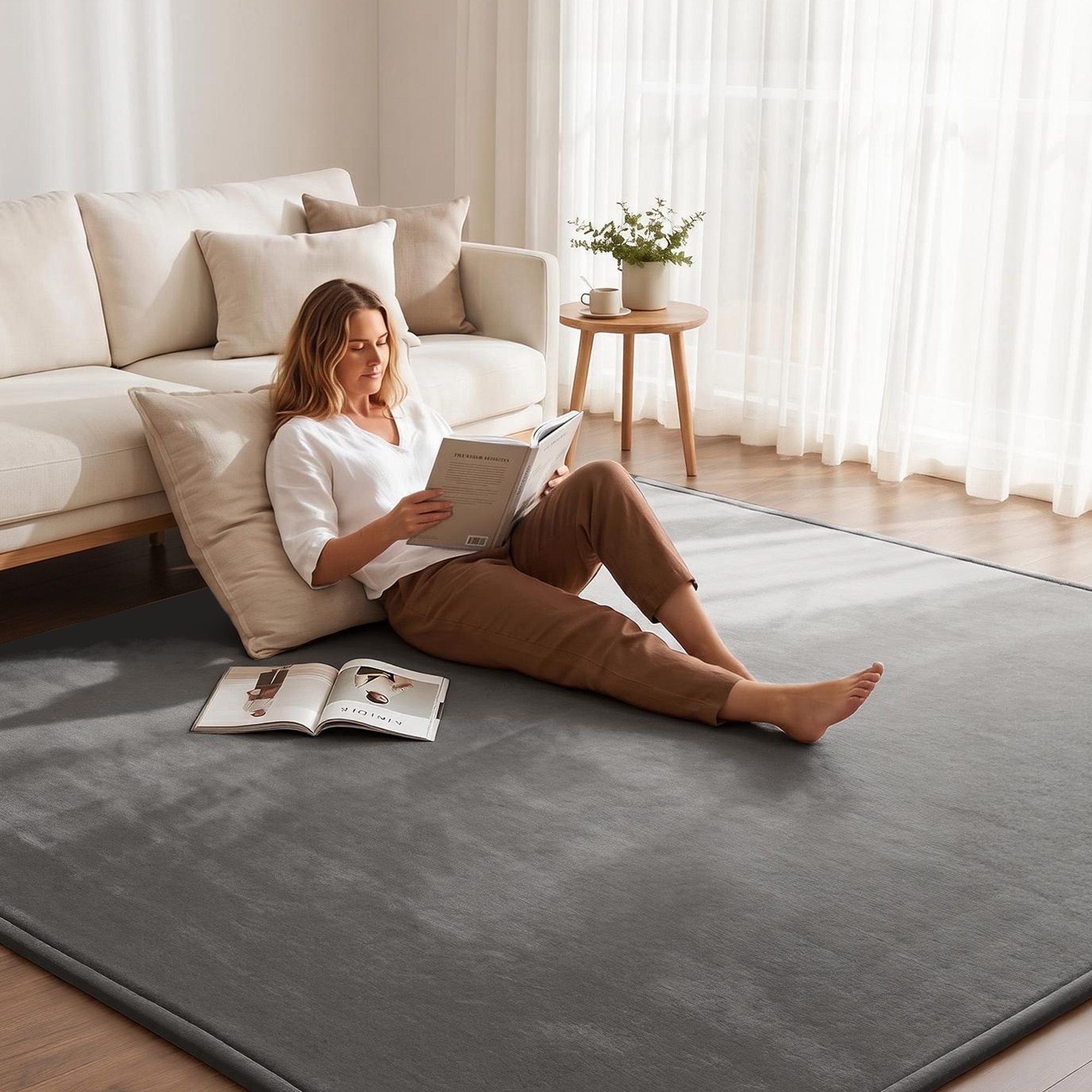 Artiss Tatami Mat Floor Mattress 3cm Thick Futon Mattresses Mellow Mat Rugs Living Room Grey