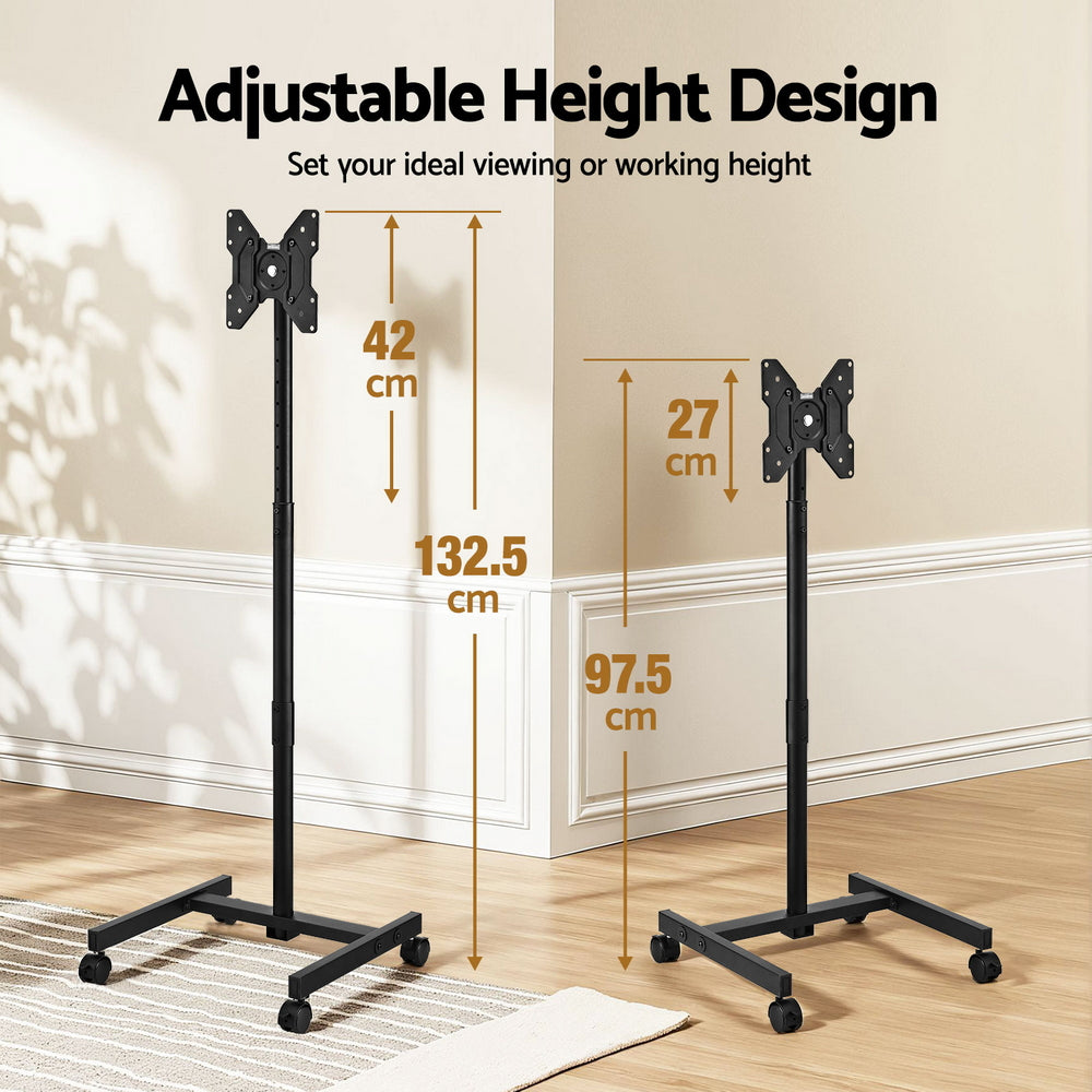 TV Units: Artiss TV Stand 13-50" Universal Mobile Adjustable Height TV Stand with Wheels