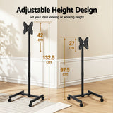 Artiss TV Stand 13-50" Universal Mobile Adjustable Height TV Stand with Wheels