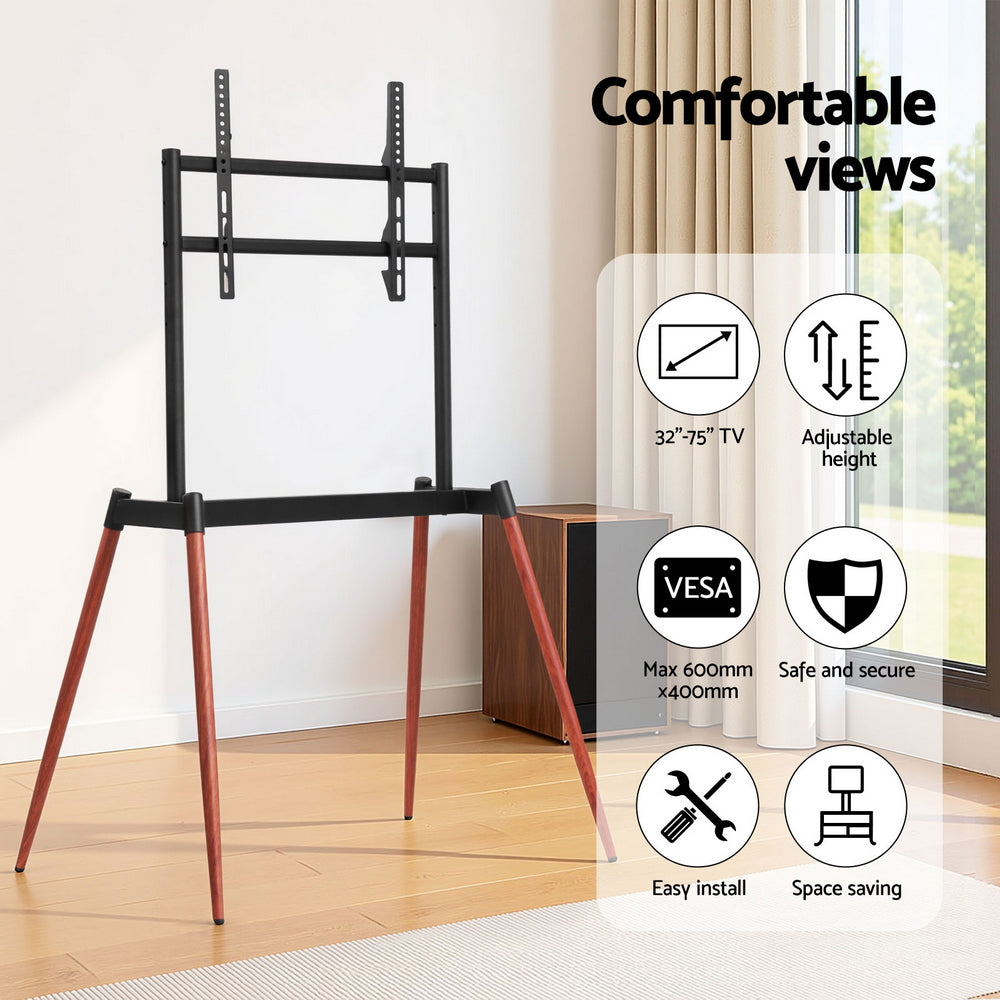 TV Units: Artiss TV Stand 32-75 inch LED LCD Screen Wooden Floor Easel Height Adjustable
