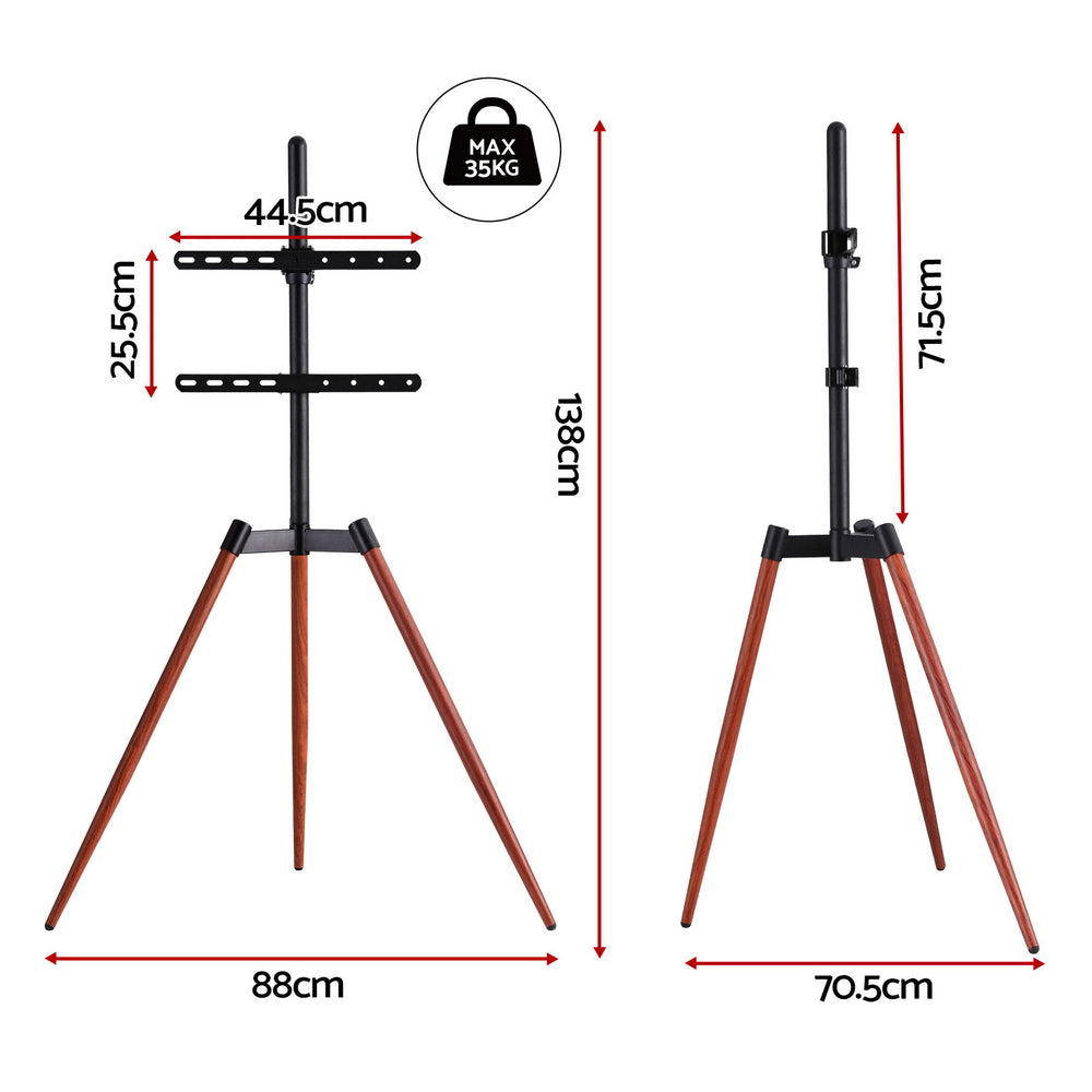 TV Units: Artiss TV Stand 32-65 inch LED LCD Screen Wooden Tripod Easel Height Adjustable