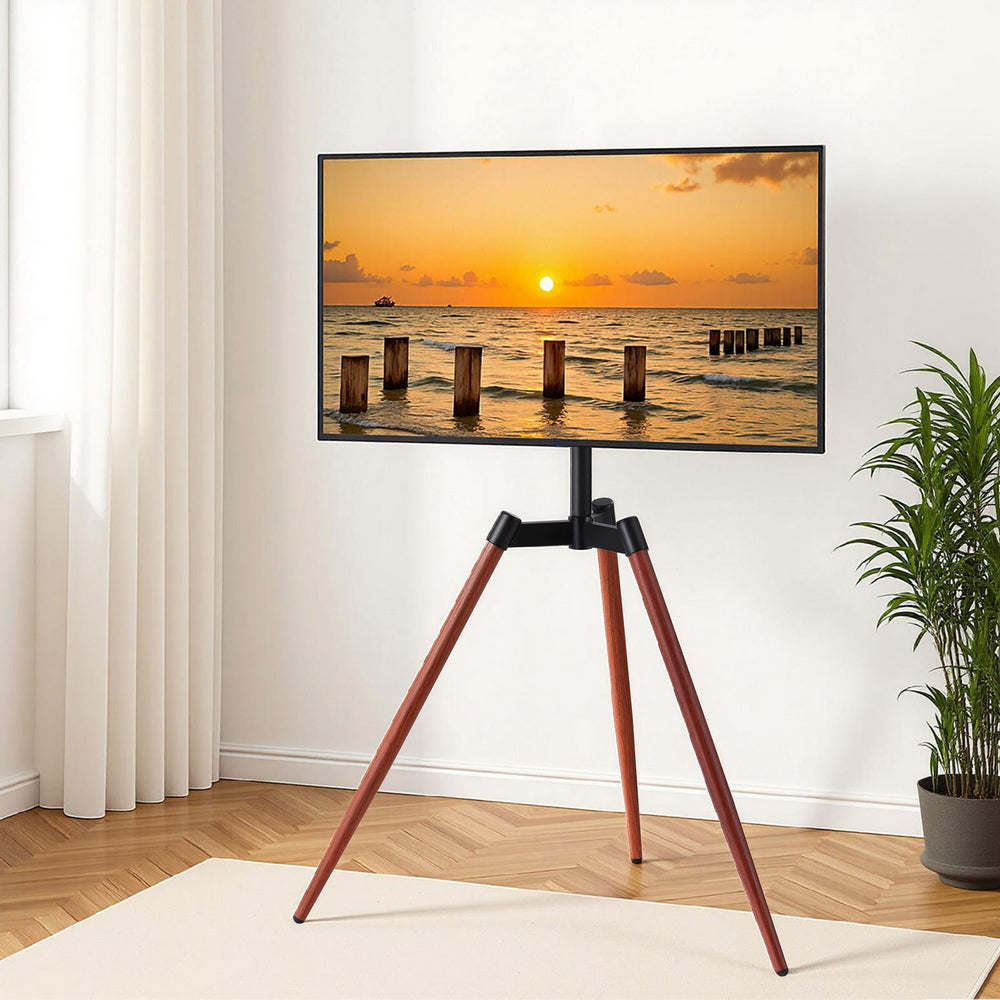 TV Units: Artiss TV Stand 32-65 inch LED LCD Screen Wooden Tripod Easel Height Adjustable