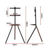 Artiss TV Stand Wooden Tray 24-55" Swivel Height Adjustable