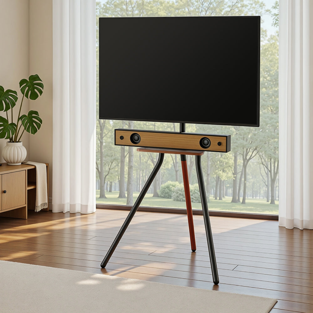 TV Units: Artiss TV Stand Wooden Tray 24-55" Swivel Height Adjustable