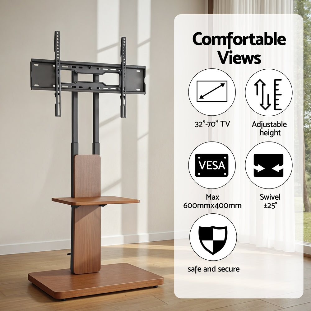 TV Units: Artiss TV Stand 32-70" Wooden Tray Swivel Height Adjustable