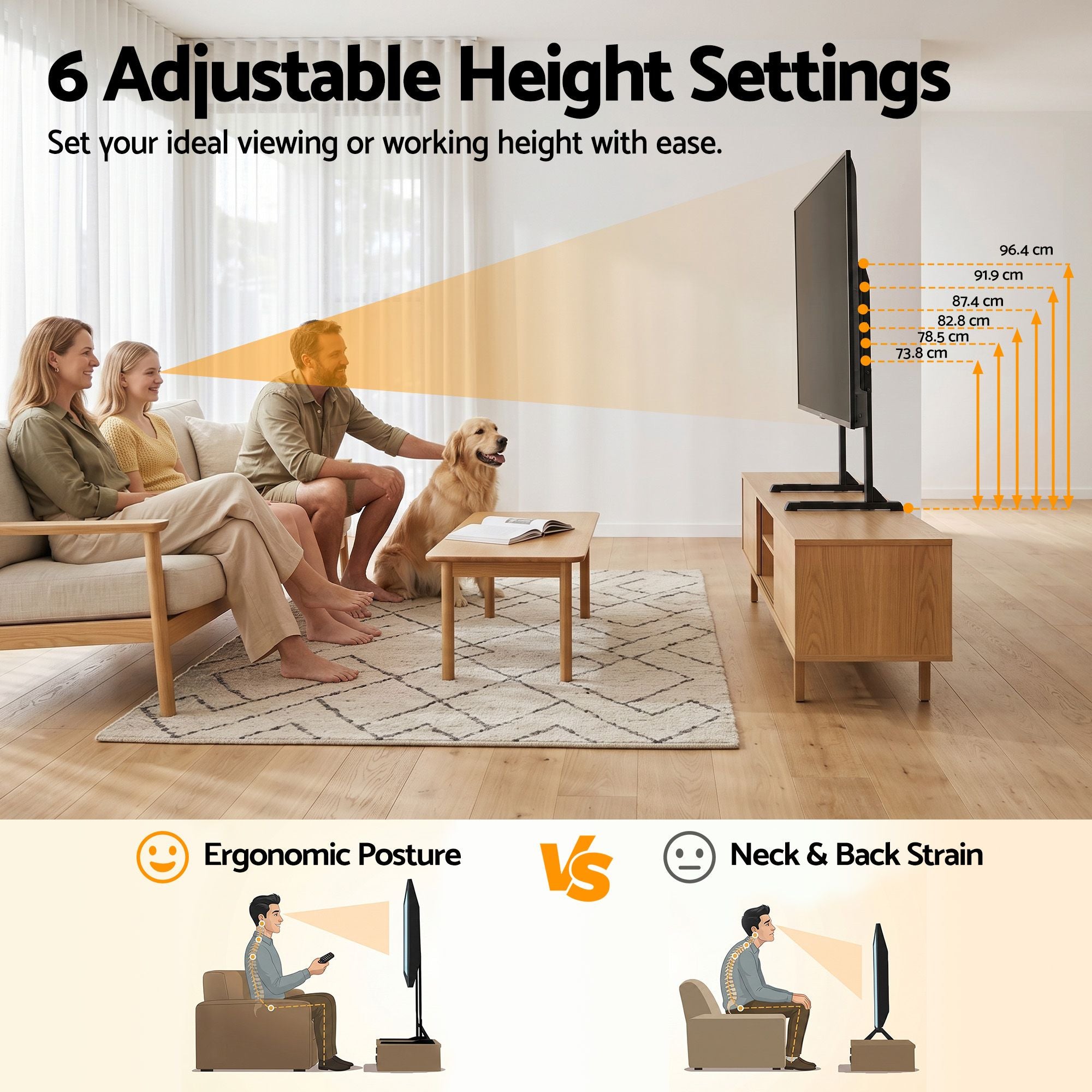 Artiss Universal TV Stand for 24-86 inch TVs LED Screen Table Top Desktop Mount