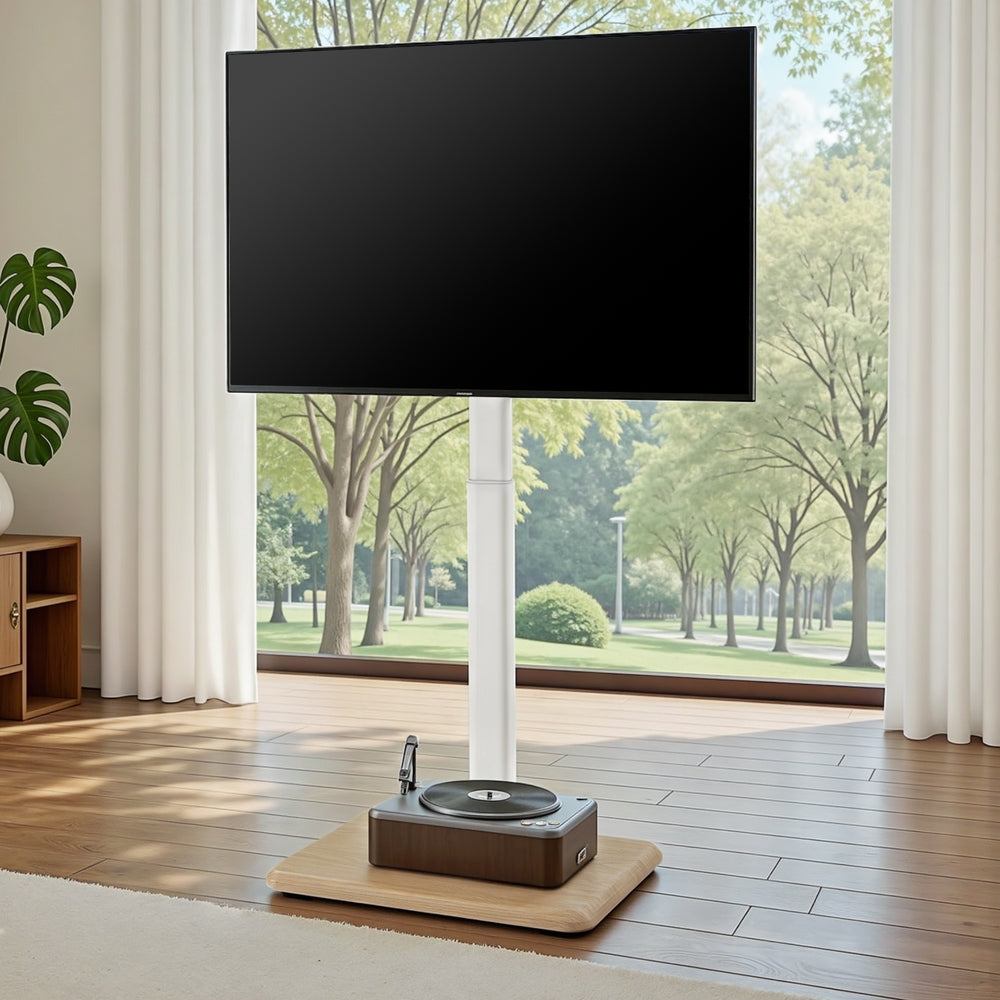 TV Units: Artiss TV Stand 24-55" Swivel Height Adjustable Floor Mount for TVs