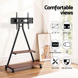 Artiss Mobile TV Stand Rolling Cart Wheels 32-75" Heavy Duty 133kg Mount Bracket
