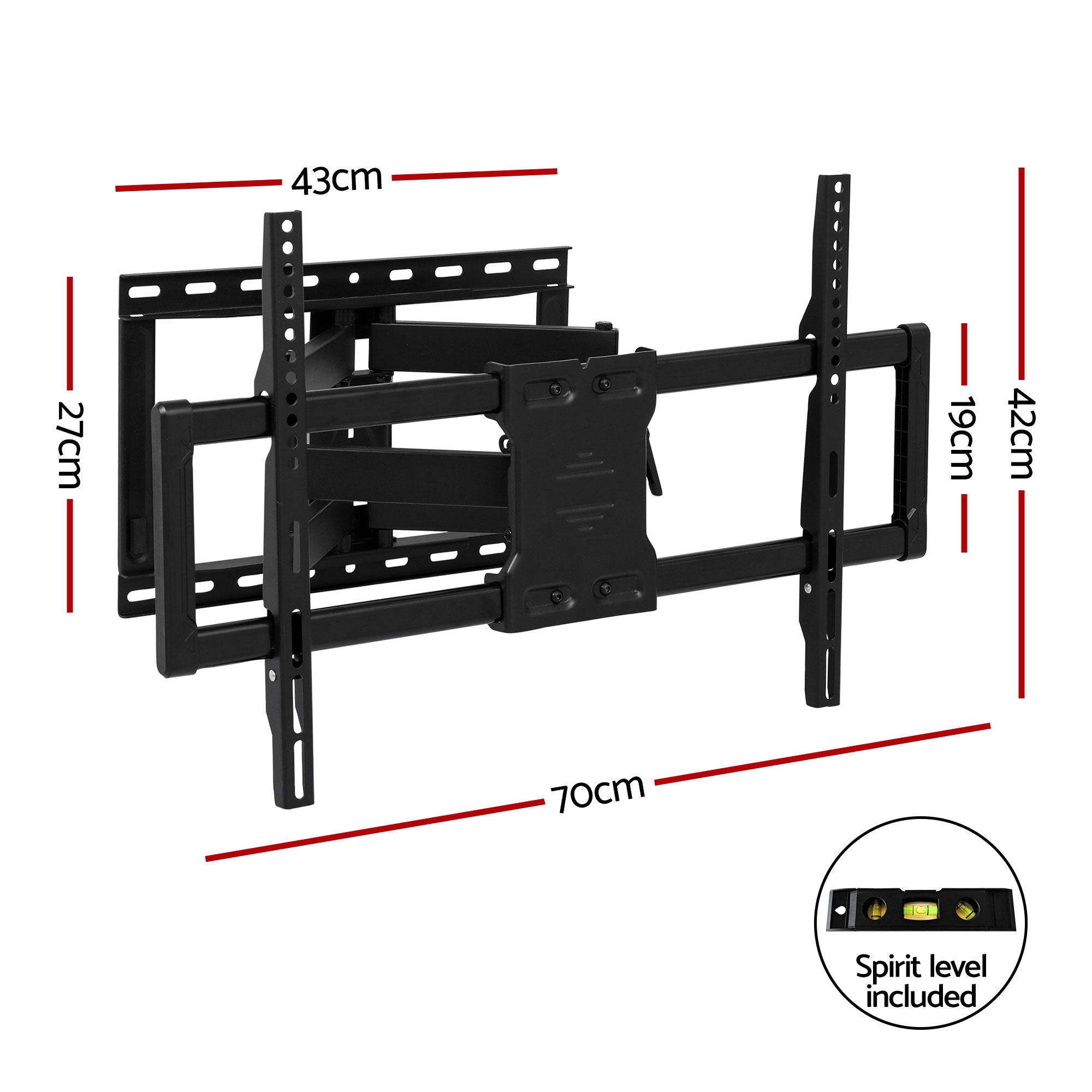 TVs & Accessories: Artiss TV Wall Mount Bracket for 37" - 85" TVs Swivel Tilt Extendable Full Motion