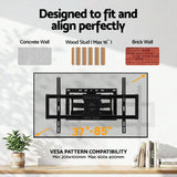 TVs & Accessories: Artiss TV Wall Mount Bracket for 37" - 85" TVs Swivel Tilt Extendable Full Motion