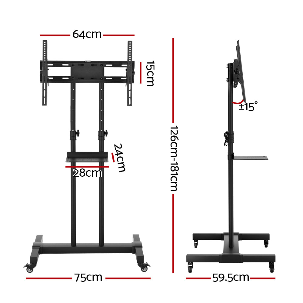 TV Units: Artiss Mobile TV Stand for 23"-65" TVs Mount Bracket Portable Solid Trolley Cart