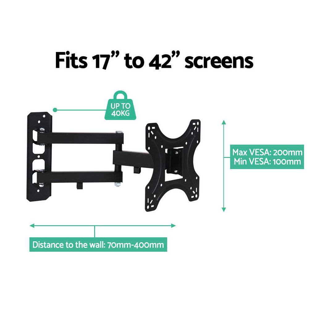 TVs & Accessories: Artiss TV Wall Mount Bracket for 17"-42" LED LCD TVs Full Motion Strong Arms