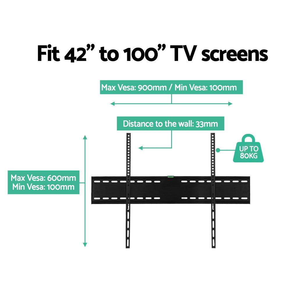 TVs & Accessories: Artiss TV Wall Mount Bracket for 42"-100" TVs