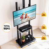 TV Units: Artiss TV Stand 32-70" Universal Mobile Adjustable Height TV Stand with Wheels