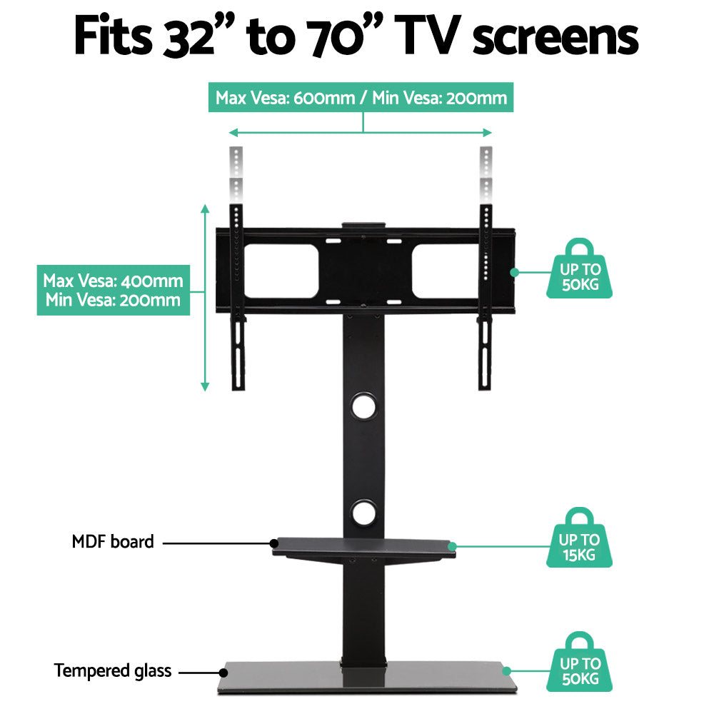 TV Units: Artiss TV Stand Mount Bracket for 32"-70" LED LCD 2 Tiers Storage Floor Shelf
