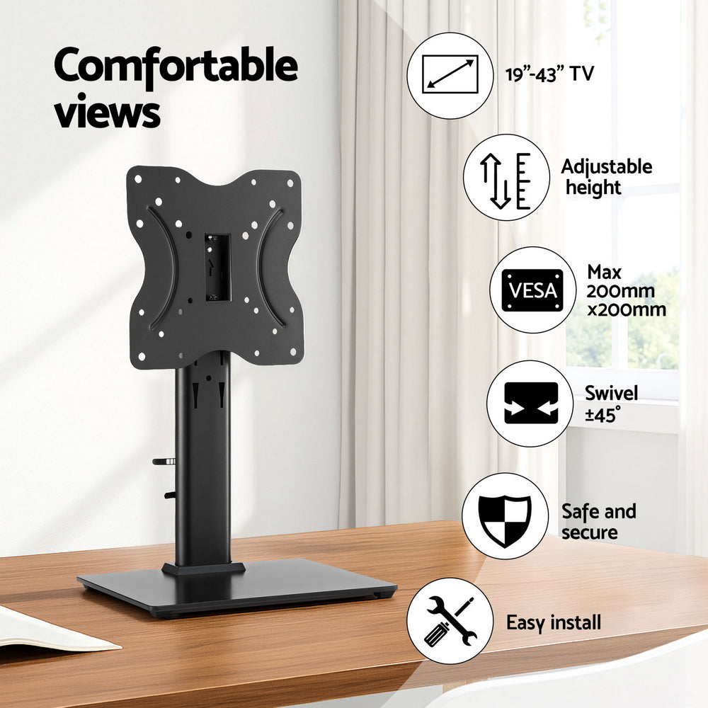 TV Units: Artiss TV Stand Bracket for 19 - 43 inch TVs Table Top Desktop Universal Swivel