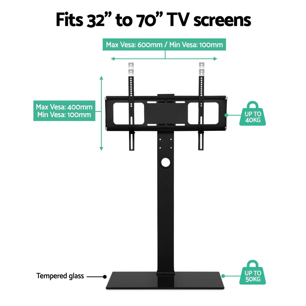 TV Units: Artiss TV Stand Mount Bracket for 32"-70" LED LCD Glass Storage Floor Shelf