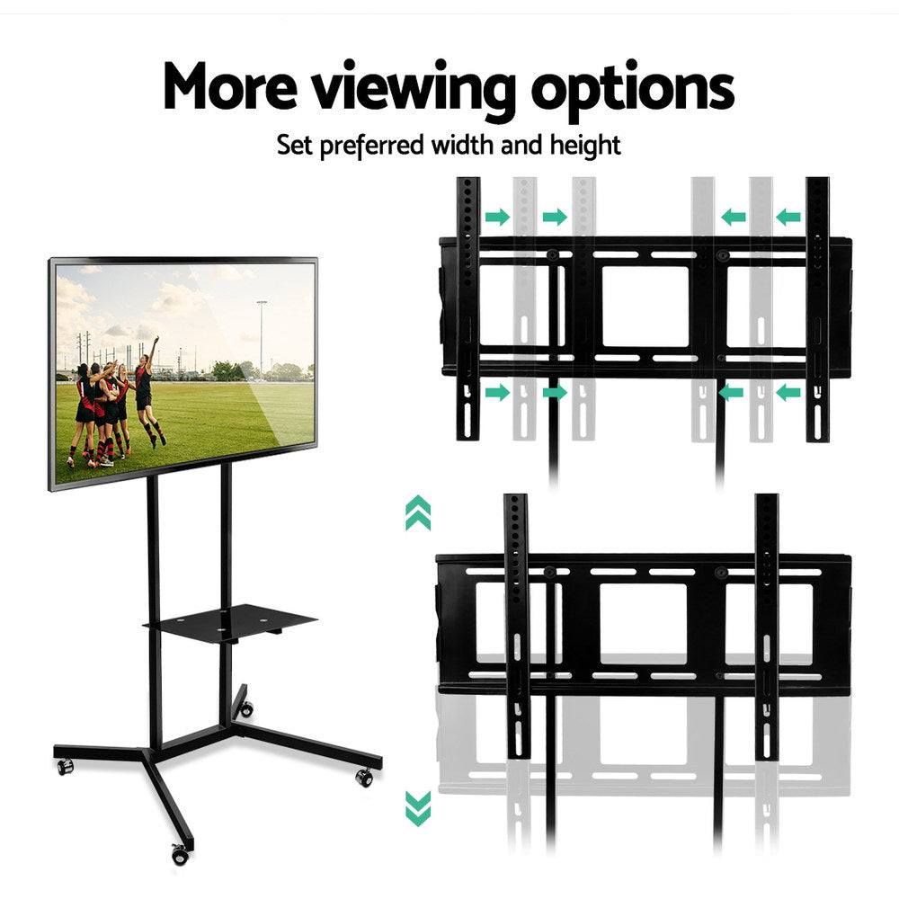 TV Units: Artiss Mobile TV Stand for 32"-65" TVs Mount Bracket Portable Shelf Trolley Cart