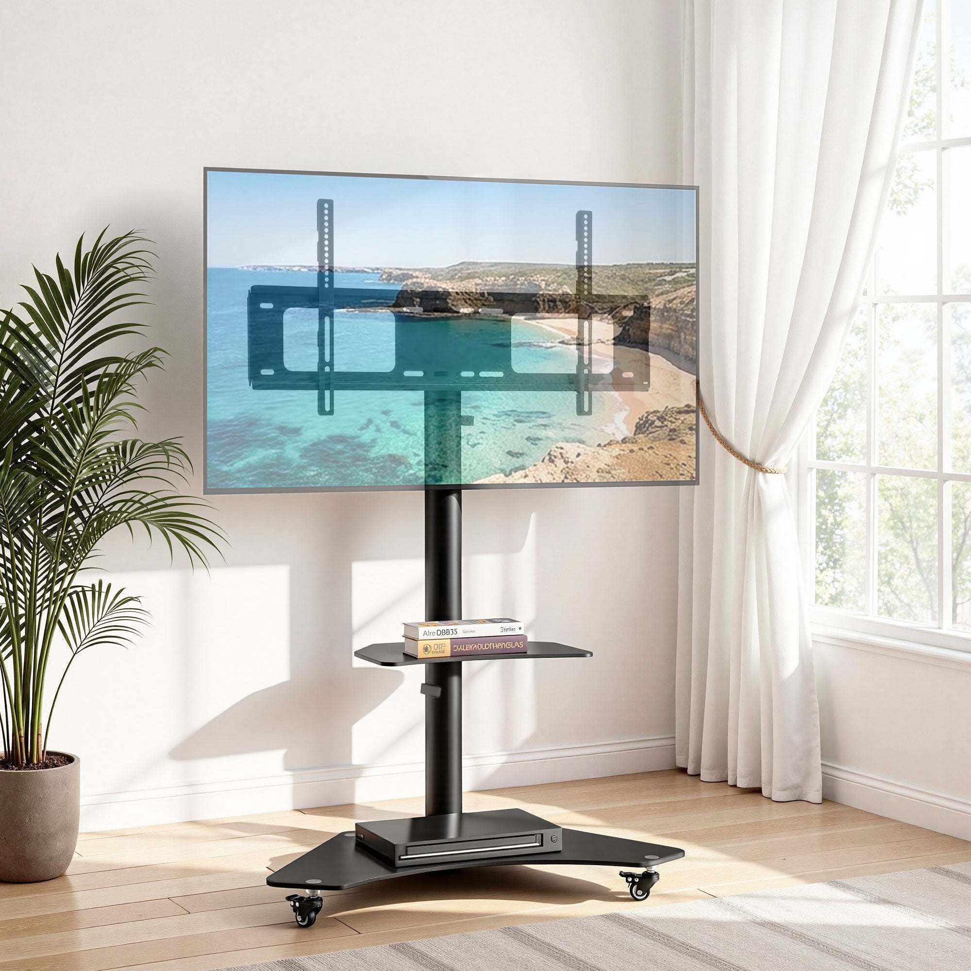 TV Units: Artiss 40-100" TV Stand Mount Bracket Universal Adjustable Height with Wheels