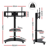 TV Units: Artiss 40-100" TV Stand Mount Bracket Universal Adjustable Height with Wheels