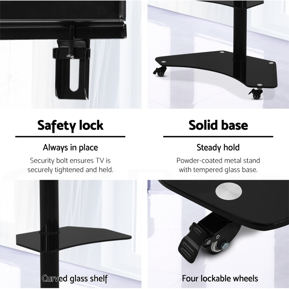 TV Units: Artiss Mobile TV Stand for 32"-70" TVs Mount Bracket Portable Solid Trolley Cart