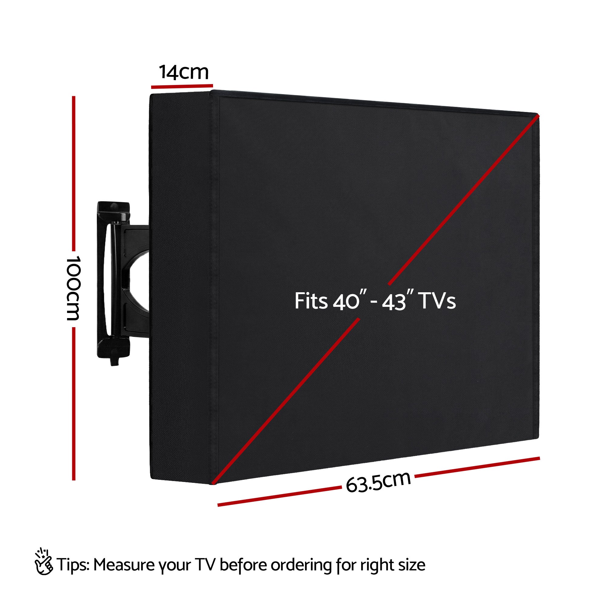 TVs & Accessories: Artiss 40-43 Inch TV Cover Waterproof Outdoor Patio Flat Television Protector