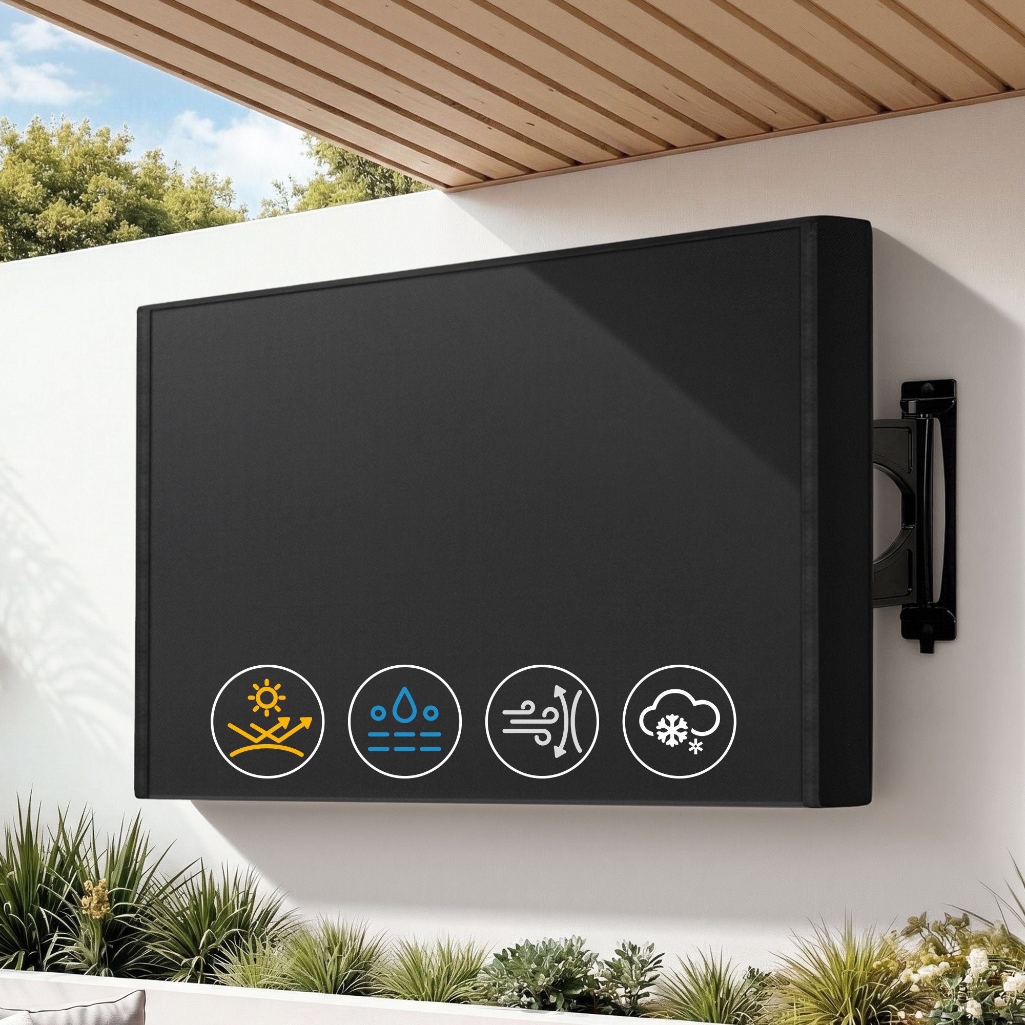 TVs & Accessories: Artiss 55-58 Inch TV Cover Waterproof Outdoor Patio Flat Television Protector