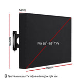 TVs & Accessories: Artiss 55-58 Inch TV Cover Waterproof Outdoor Patio Flat Television Protector