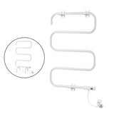 Towel Racks & Holders: Devanti Heated Towel Rail Freestanding Wall Mounted S-Shape Electric Warmer Rack