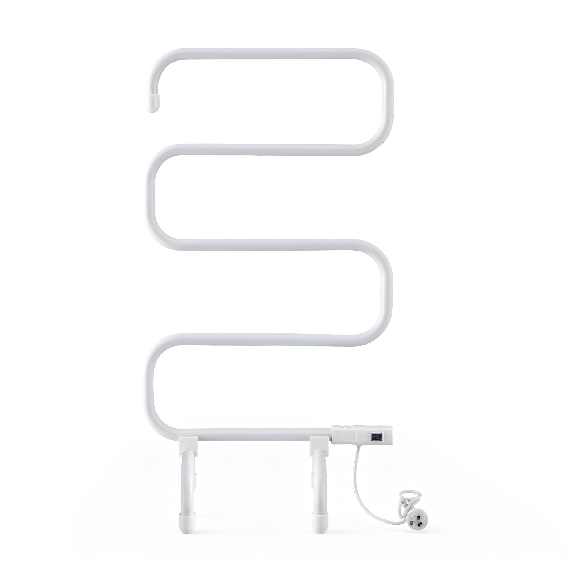 Towel Racks & Holders: Devanti Heated Towel Rail Freestanding Wall Mounted S-Shape Electric Warmer Rack