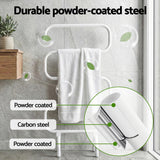 Towel Racks & Holders: Devanti Heated Towel Rail Freestanding Wall Mounted S-Shape Electric Warmer Rack