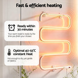 Towel Racks & Holders: Devanti Heated Towel Rail Freestanding Wall Mounted S-Shape Electric Warmer Rack