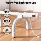 Towel Racks & Holders: Devanti Heated Towel Rail Freestanding Wall Mounted S-Shape Electric Warmer Rack