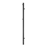 Towel Racks & Holders: Devanti Heated Towel Rail with Timer Vertical Electric Heater Warmer Rack Black