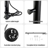 Towel Racks & Holders: Devanti Heated Towel Rail with Timer Vertical Electric Heater Warmer Rack Black