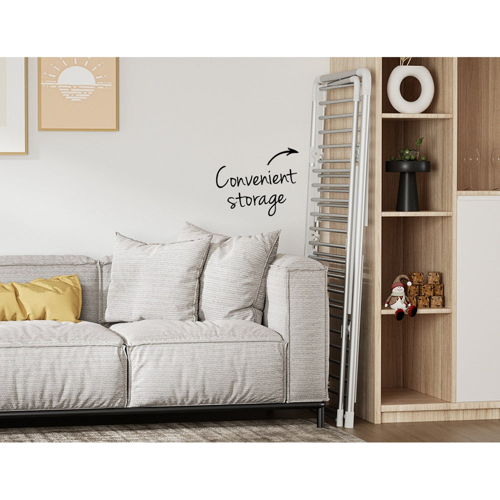Drying Racks & Hangers: Devanti Electric Heated Towel Rail Rack 30 Bars Foldable Clothes Dry Warmer