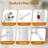 Drying Racks & Hangers: Devanti Electric Heated Towel Rail Rack 6 Bars Freestanding Clothes Dry Warmer