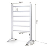 Drying Racks & Hangers: Devanti Electric Heated Towel Rail Rack 6 Bars Freestanding Clothes Dry Warmer