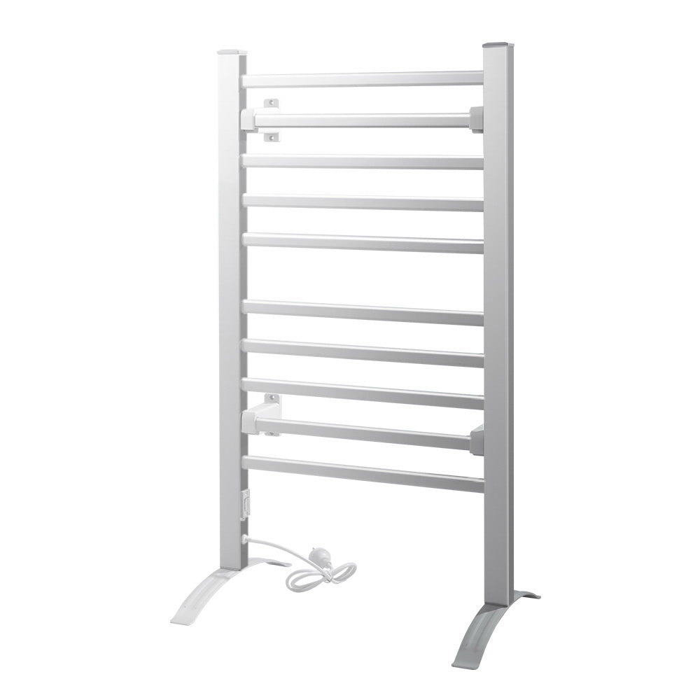 Drying Racks & Hangers: Devanti Electric Heated Towel Rail Rack 10 Bars Freestanding Clothes Dry Warmer