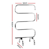 Drying Racks & Hangers: Devanti Electric Heated Towel Rail Rack 5 Bars Freestanding Clothes Dry Warmer