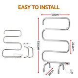 Drying Racks & Hangers: Devanti Electric Heated Towel Rail Rack 5 Bars Freestanding Clothes Dry Warmer