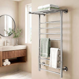 Drying Racks & Hangers: Devanti Electric Heated Towel Rail Rack 14 Bars Wall Mounted Clothes Dry Warmer