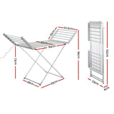 Drying Racks & Hangers: Devanti Electric Heated Towel Rail Rack 18 Bars Freestanding Clothes Dry Warmer