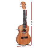 Alpha 23" Concert Ukulele Mahogany Ukuleles Uke Hawaii Guitar w/ Carry Bag