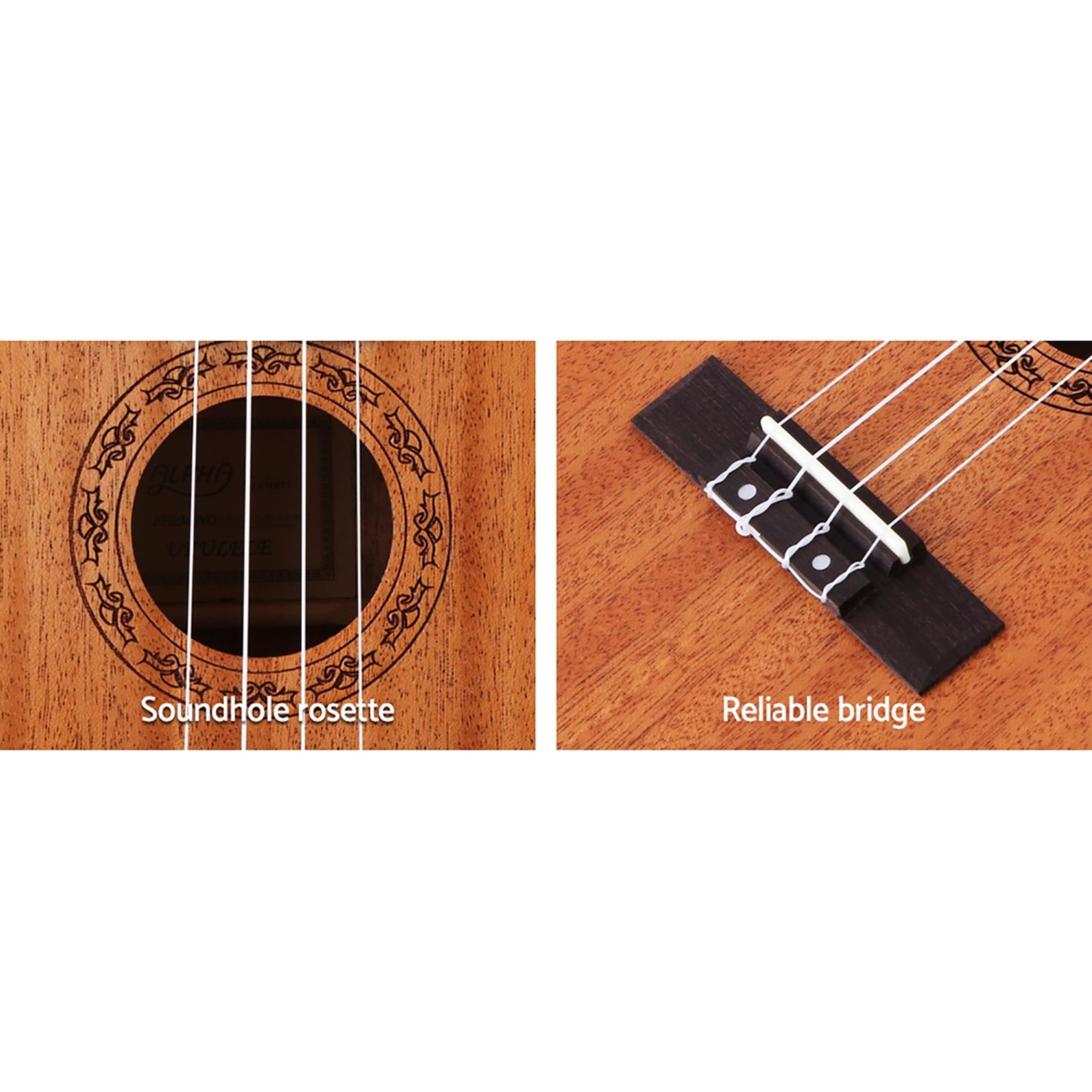 Guitars: Alpha 26" Ukulele Natural Mahogany Tenor Beginner Gift w/ Carry Bag