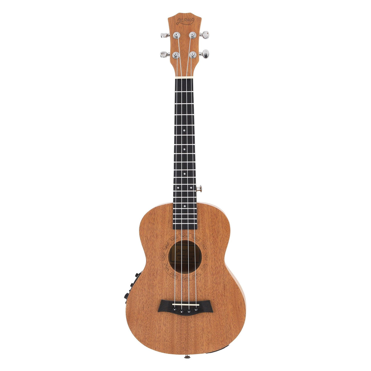 Alpha 26 Inch Solid Mahogany Tenor Ukulele Electric Acoustic, Natural