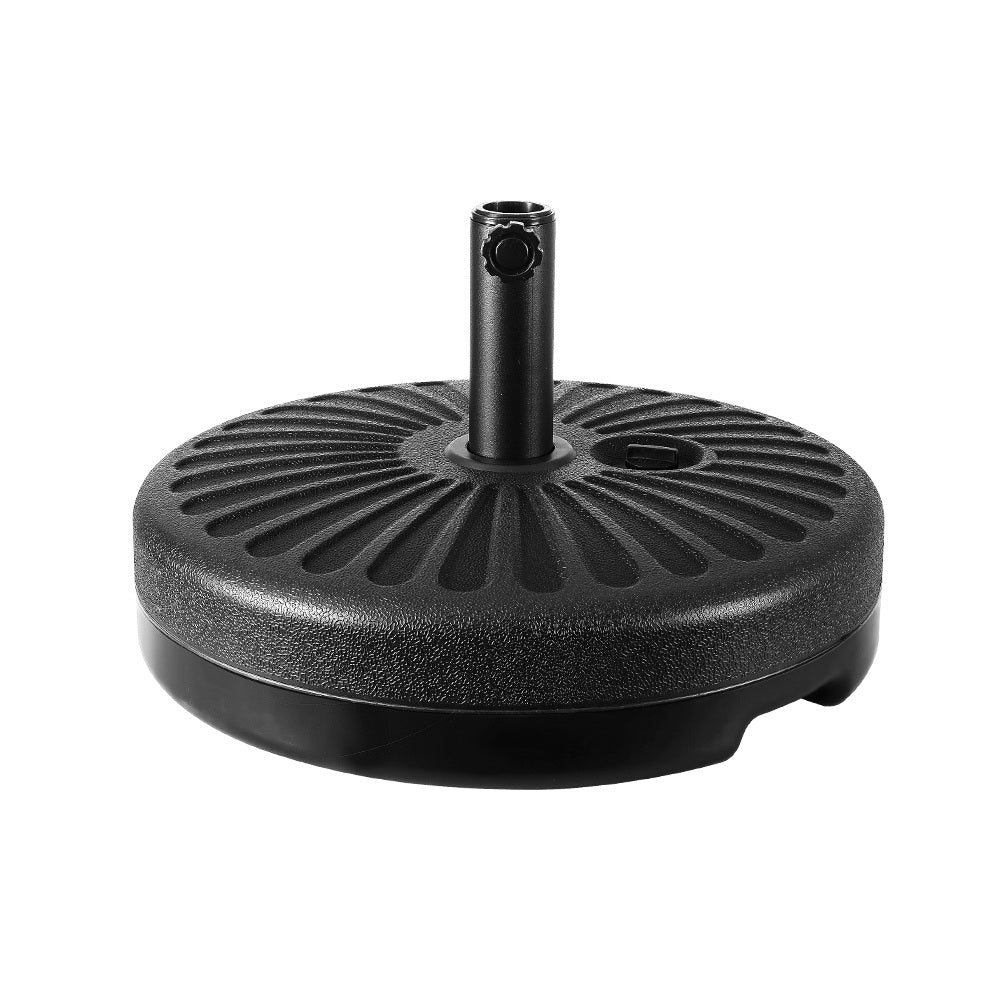 Umbrellas & Sunshades: Instahut Outdoor Umbrella 2.7m Base Beach Pole Garden Tilt Sun Patio UV Black