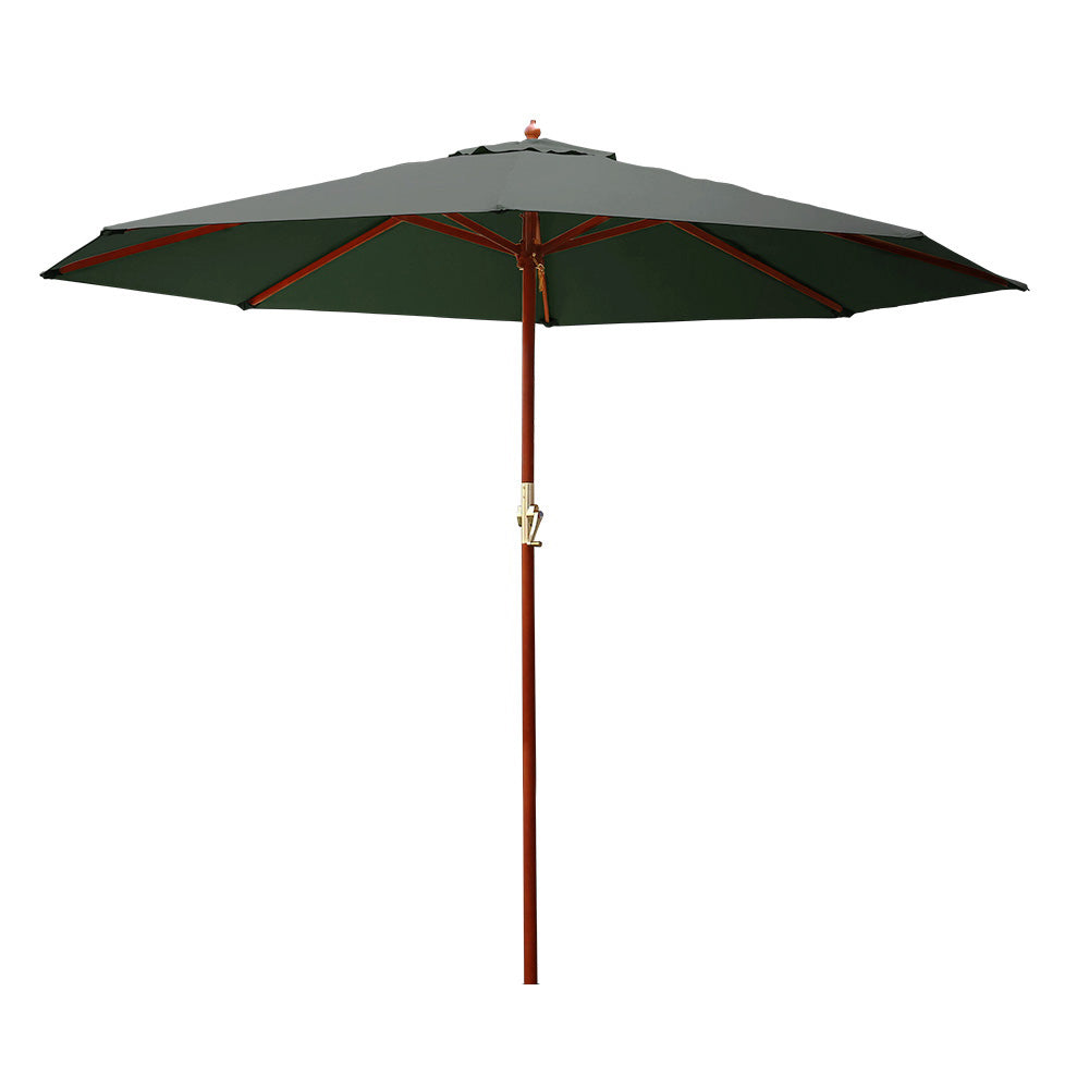 Umbrellas & Sunshades: Instahut 3m Outdoor Umbrella Pole Umbrellas Beach Garden Sun Stand Patio Charcoal